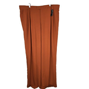 Vintage Stacy Adams Men's Pleated Wide Leg Pants Men’s 44 x 34 Rust - NWT